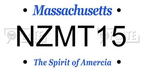 NZMT15 Massachusetts License Plate