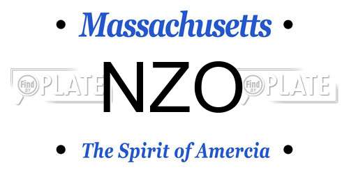 NZO Massachusetts License Plate