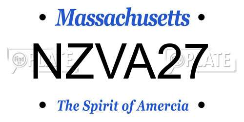 NZVA27 Massachusetts License Plate
