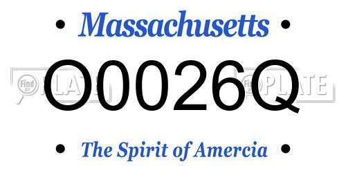 O0026Q Massachusetts License Plate