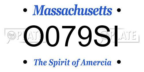 O079SI Massachusetts License Plate