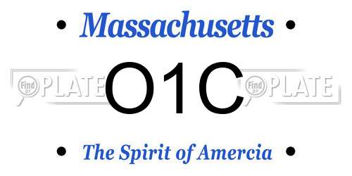 O1C Massachusetts License Plate