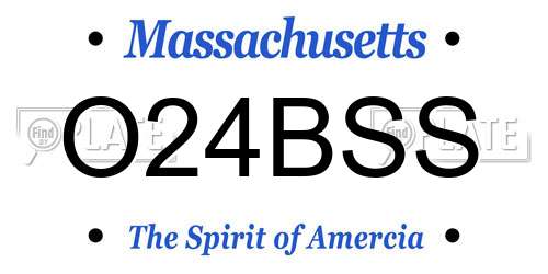 O24BSS Massachusetts License Plate