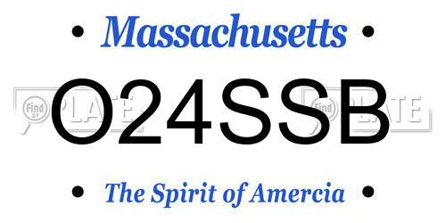 O24SSB Massachusetts License Plate