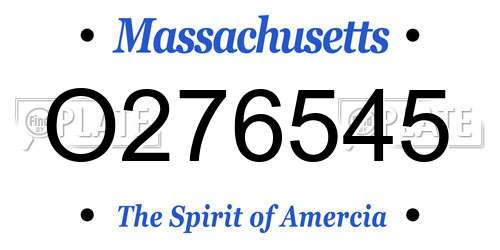 O276545 Massachusetts License Plate