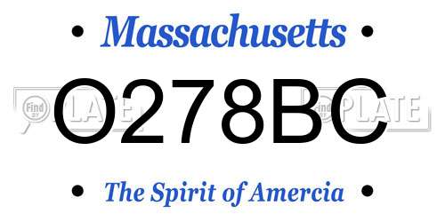 O278BC Massachusetts License Plate