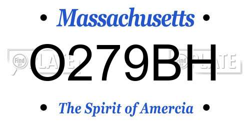 O279BH Massachusetts License Plate