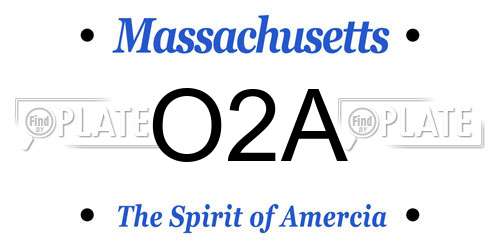 O2A Massachusetts License Plate