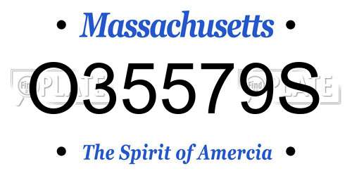 O35579S Massachusetts License Plate