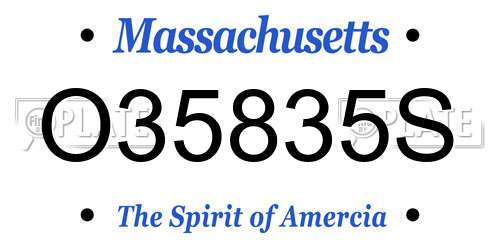 O35835S Massachusetts License Plate
