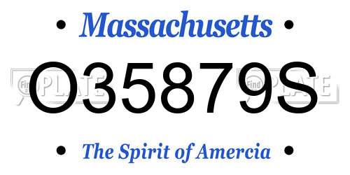 O35879S Massachusetts License Plate