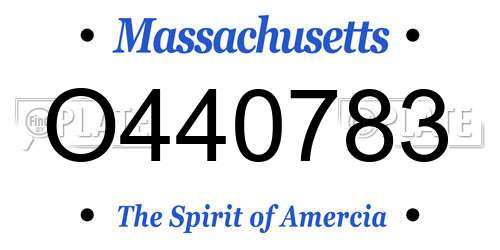 O440783 Massachusetts License Plate