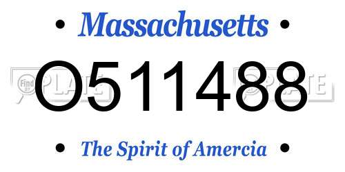 O511488 Massachusetts License Plate