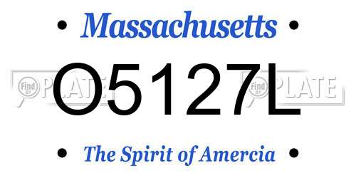 O5127L Massachusetts License Plate