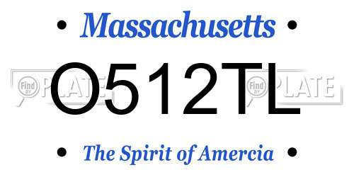 O512TL Massachusetts License Plate