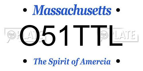 O51TTL Massachusetts License Plate