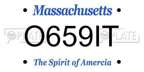 O659IT Massachusetts License Plate