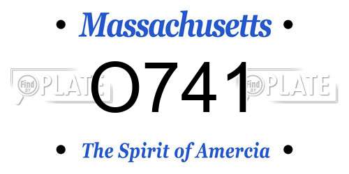 O741 Massachusetts License Plate