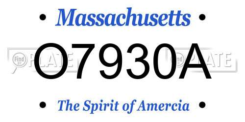 O7930A Massachusetts License Plate
