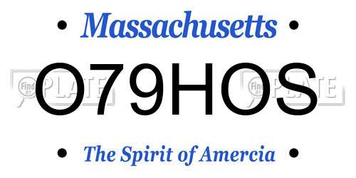 O79HOS Massachusetts License Plate