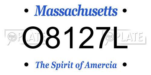O8127L Massachusetts License Plate