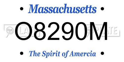 O8290M Massachusetts License Plate