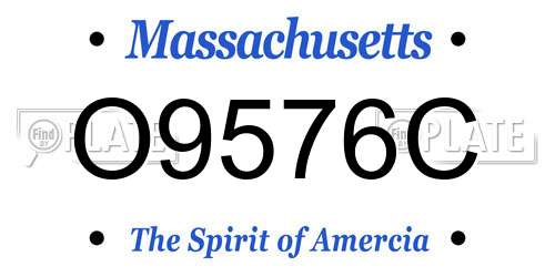 O9576C Massachusetts License Plate