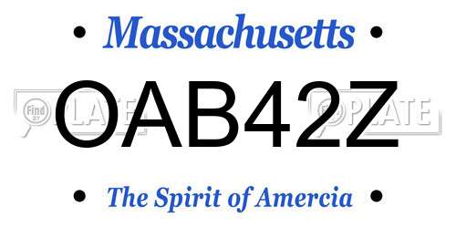 OAB42Z Massachusetts License Plate
