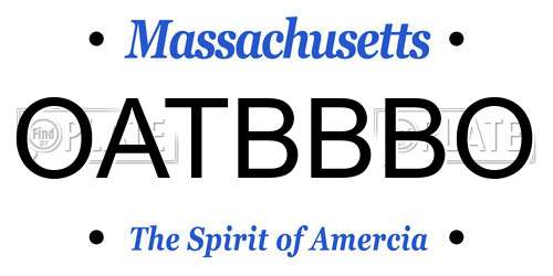 OATBBBO Massachusetts License Plate
