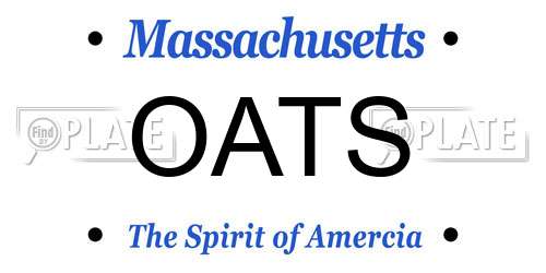 OATS Massachusetts License Plate
