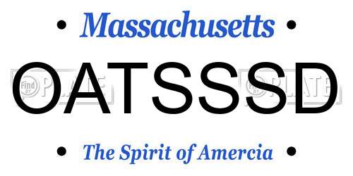 OATSSSD Massachusetts License Plate
