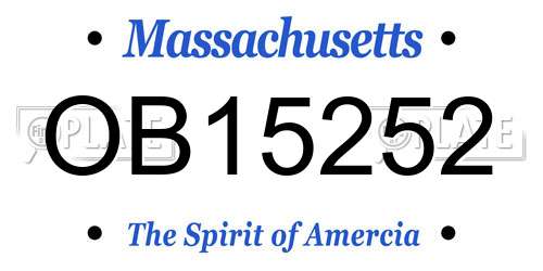 OB15252 Massachusetts License Plate