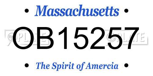 OB15257 Massachusetts License Plate