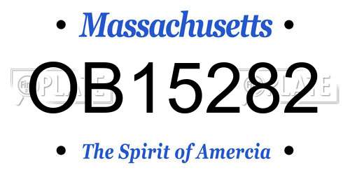OB15282 Massachusetts License Plate
