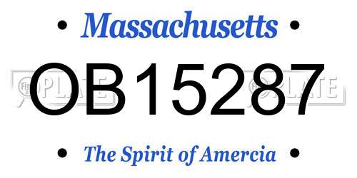 OB15287 Massachusetts License Plate