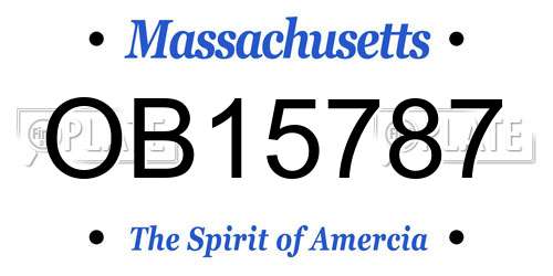 OB15787 Massachusetts License Plate