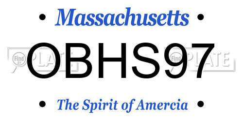OBHS97 Massachusetts License Plate