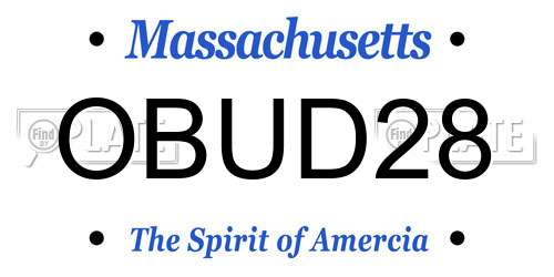OBUD28 Massachusetts License Plate