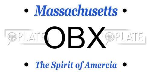 OBX Massachusetts License Plate