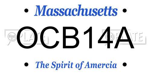 OCB14A Massachusetts License Plate