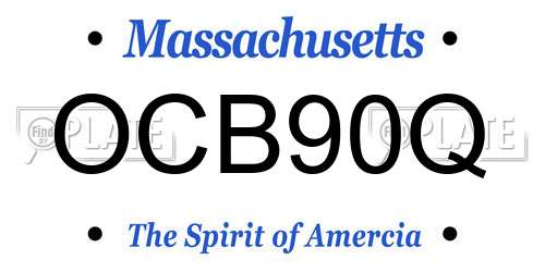 OCB90Q Massachusetts License Plate