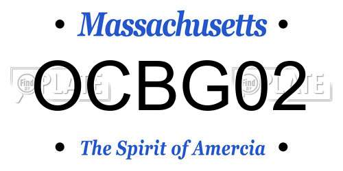 OCBG02 Massachusetts License Plate