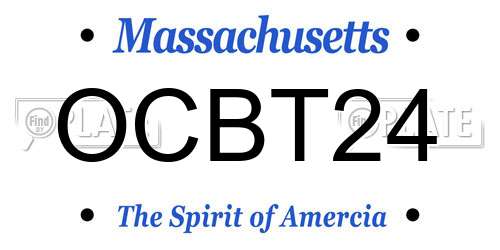OCBT24 Massachusetts License Plate
