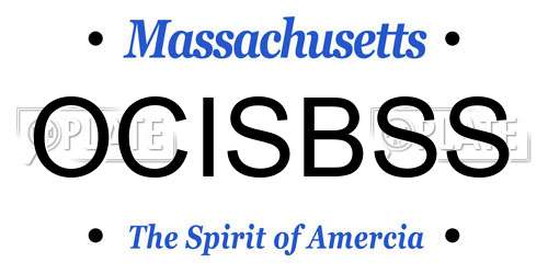OCISBSS Massachusetts License Plate