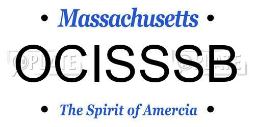 OCISSSB Massachusetts License Plate