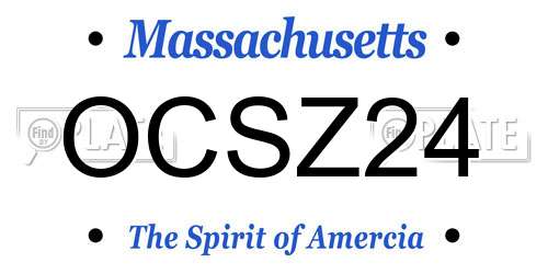 OCSZ24 Massachusetts License Plate