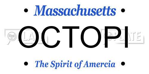 OCTOPI Massachusetts License Plate