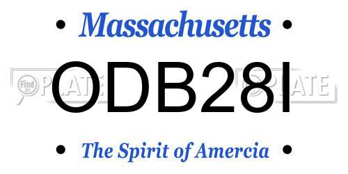 ODB28I Massachusetts License Plate