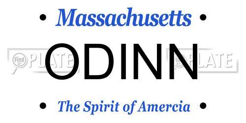 ODINN Massachusetts License Plate