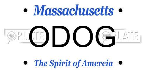 ODOG Massachusetts License Plate
